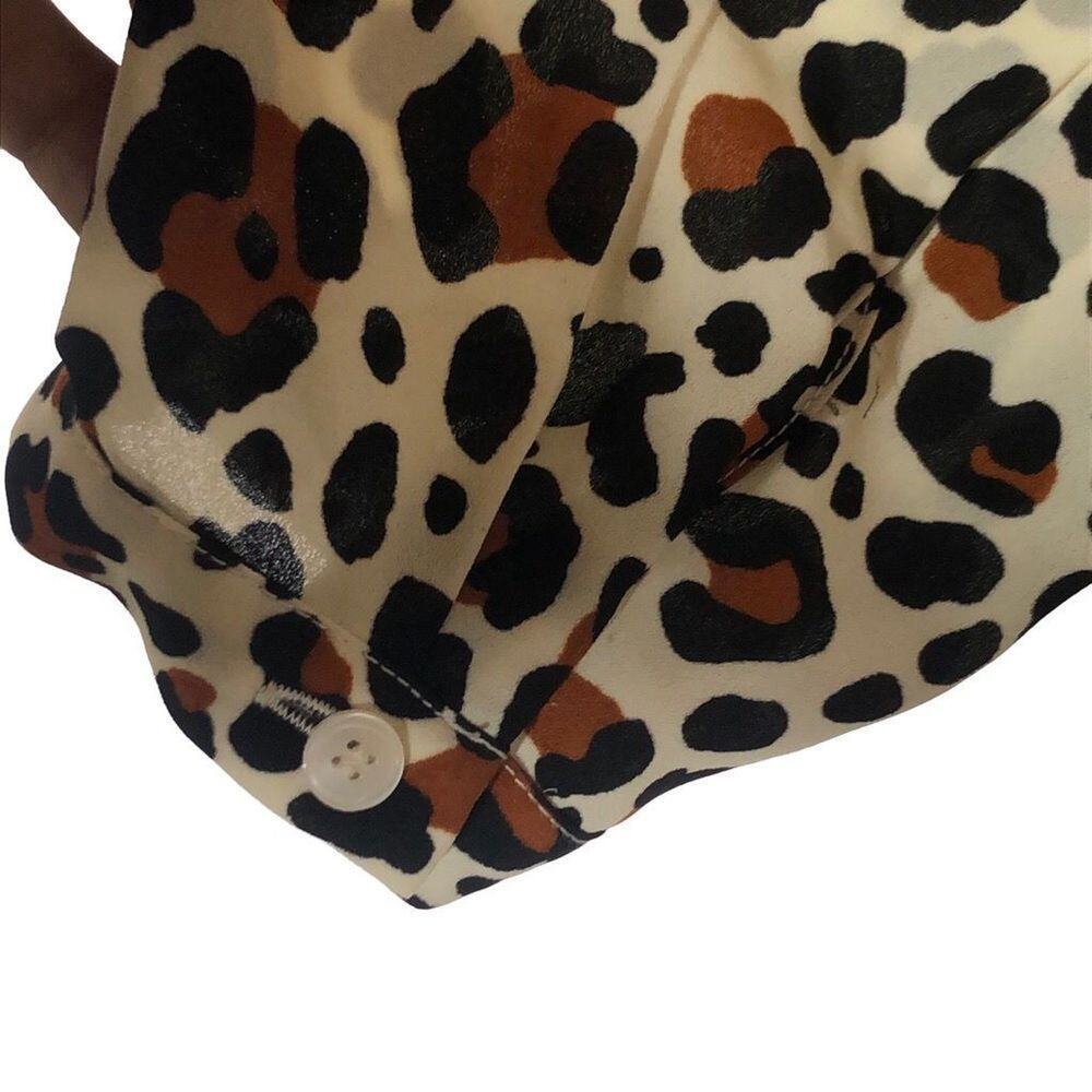 Talbots Slouchy Leopard Print Blouse Small Petite… - image 7